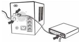 TRUST PW-4130M 1300VA MNGT UPS - Protezione della linea Telefonica - 1