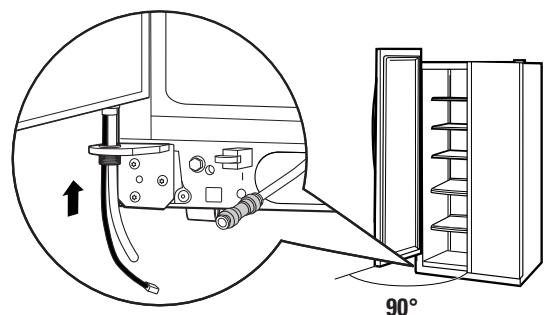 GE SIDE-BY-SIDE REFRIRATOR 25 - REMOVE THE FREEZER DOOR (cont.) - 1