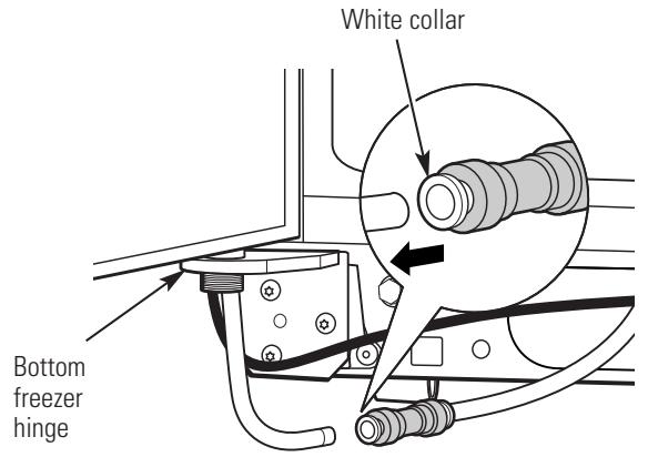 GE SIDE-BY-SIDE REFRIRATOR 25 - DISCONNECT THE WATER COUPLING (on some models) - 1