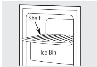 GE SIDE-BY-SIDE REFRIRATOR 25 - Models with a shelf above the ice bin - 2