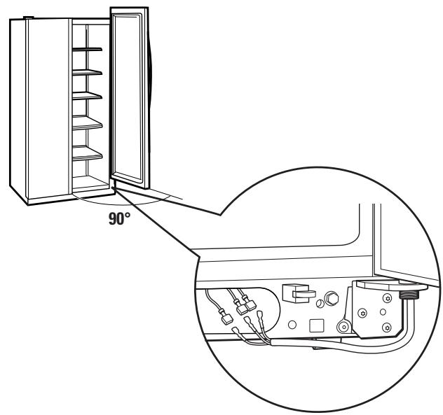 GE SIDE-BY-SIDE REFRIRATOR 26 - REMUEVA LA PUERTA DEL REFRIGERADOR (cont.) - 1