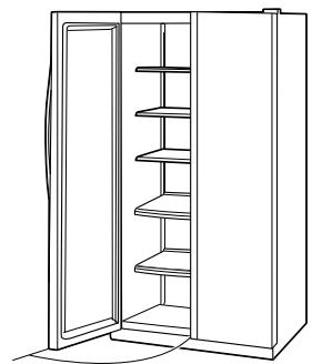 GE SIDE-BY-SIDE REFRIRATOR 26 - REMOVE THE FREEZER DOOR - 3
