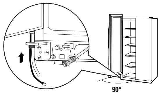 GE SIDE-BY-SIDE REFRIRATOR 26 - REMOVE THE FREEZER DOOR (cont.) - 1