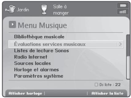 SONOS ZP120 - Menu Musique - 1