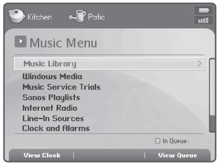 SONOS ZP120 - Menu Music - 1