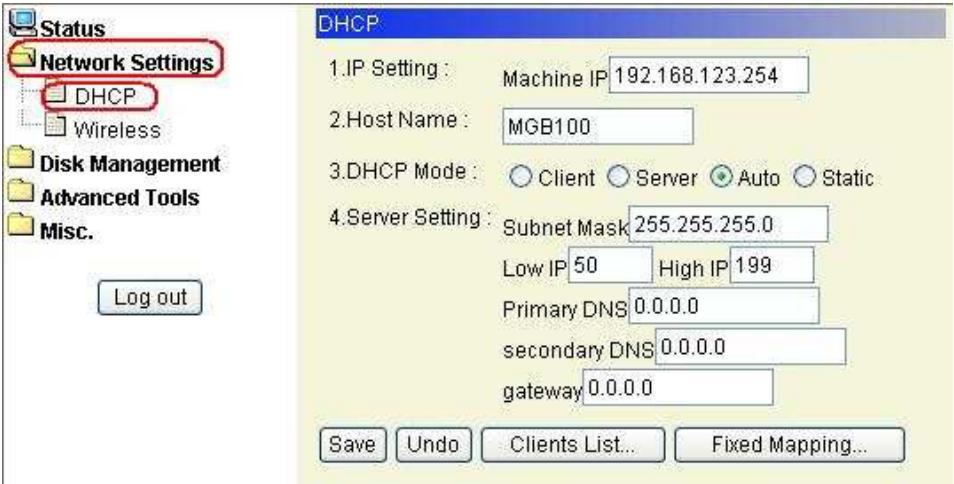 COMET LABS MGB100 - Paramètres DHCP - 1