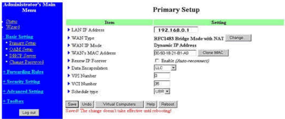 COMET LABS WRM54 - VPI/VCI Numbers - 1