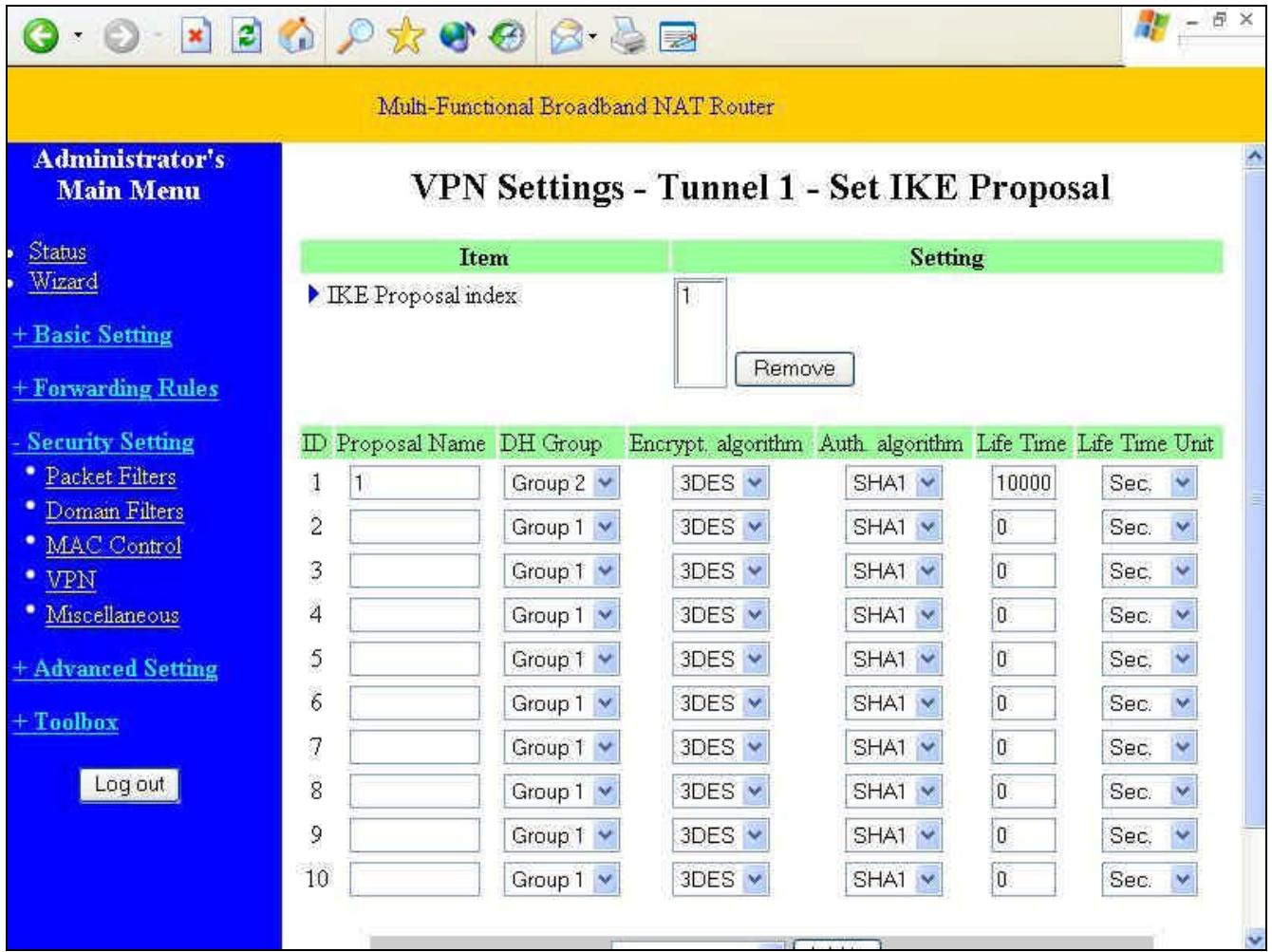 COMET LABS WRM54 - VPN Settings: - 2