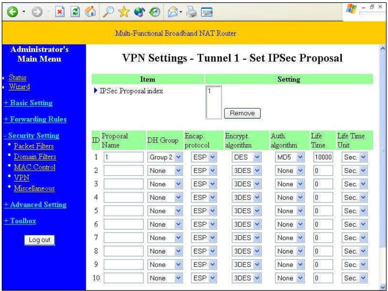 COMET LABS WRM54 - VPN Settings: - 3