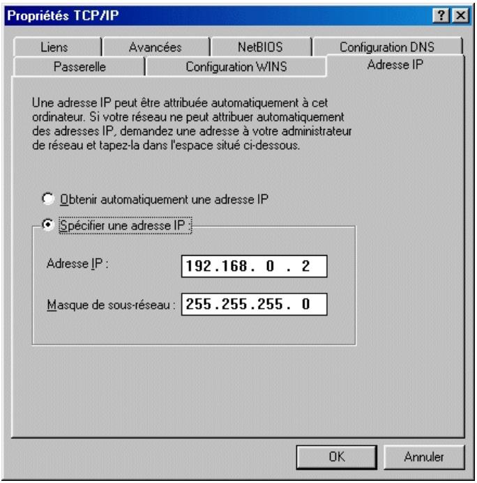 COMET LABS WRM54 - A.2 Paramétrage du protocole TCP/IP pour fonctionner avec le routeur - 5