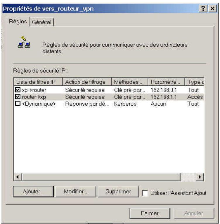 COMET LABS WRM54 - Annexe B – Guide d'installation IPSec sous Windows 2000/XP - 6