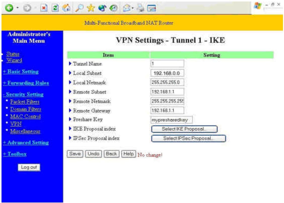 COMET LABS WRM54 - VPN Settings: - 1