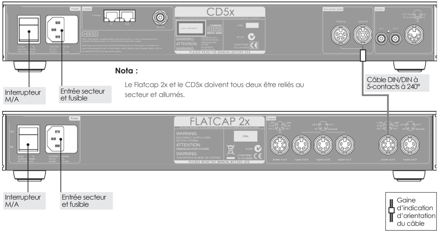 NAIM CD 2006 - CD5x relié à l'alimentation Flatcap 2x - 1