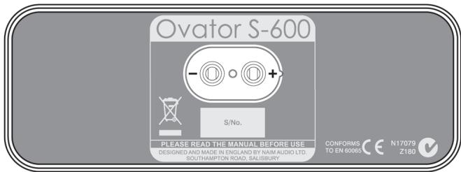 NAIM OVATOR S-600 - Pannello di collegamento dell'Ovator - 1