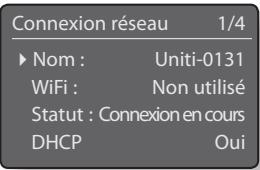 NAIM UNITI - Le menu Connexion réseau - 1