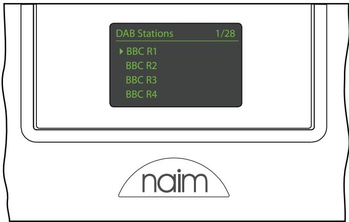 NAIM UNITIQUTE - Écran d'affichage en façade (mode réglages) - 1