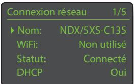 NAIM ND5 XS - Le menu Connexion réseau - 1
