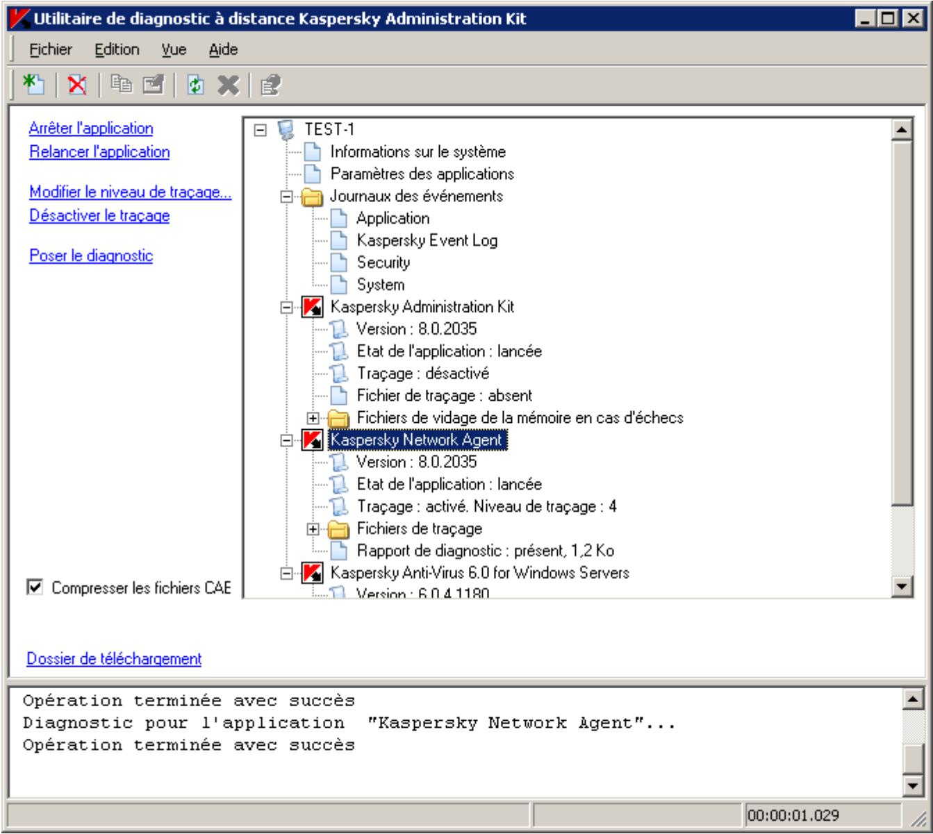 KASPERSKY ADMINISTRATION KIT 8.0 - Lancement du diagnostic et telechargement de ses resultats - 1