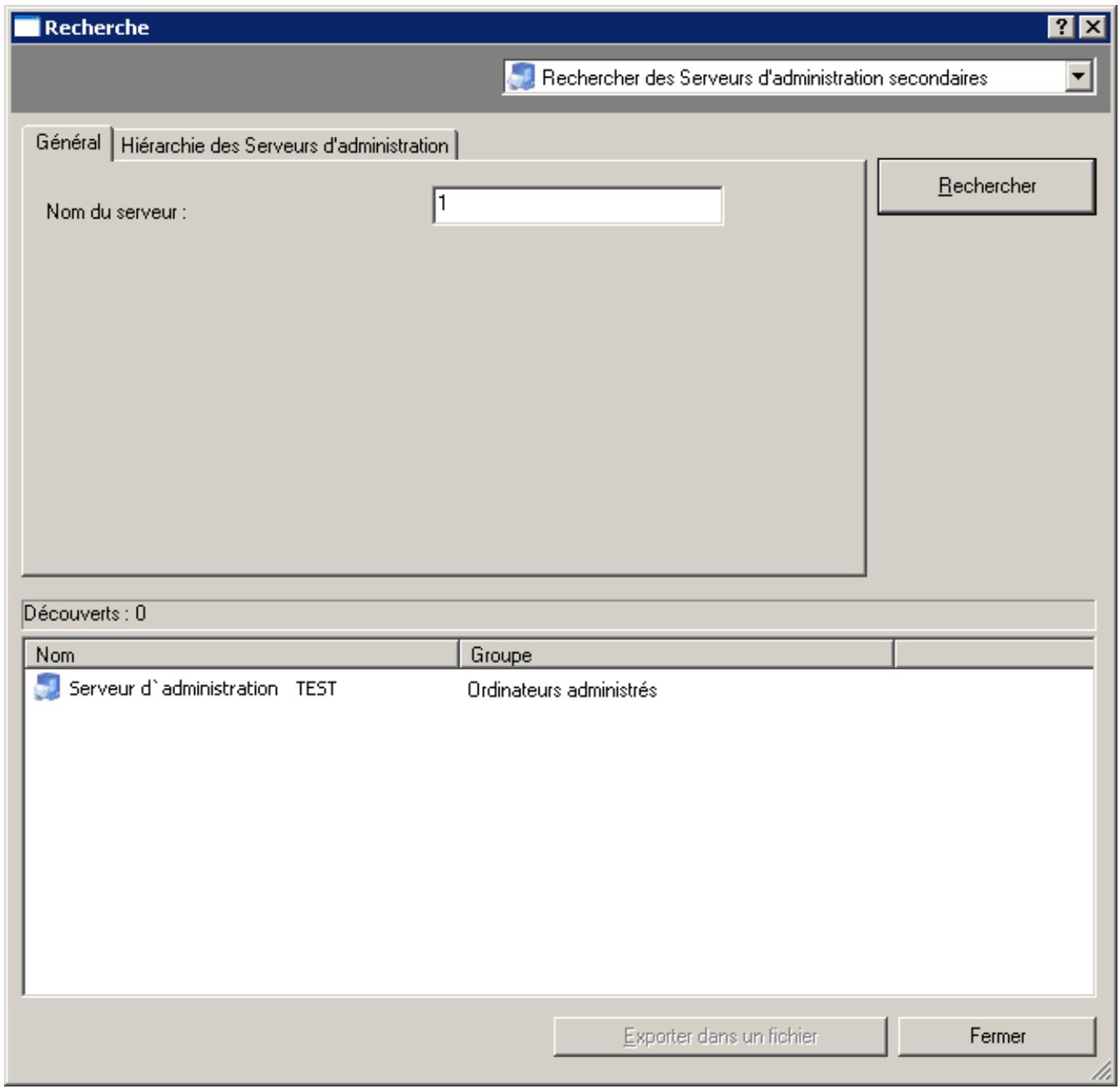 KASPERSKY ADMINISTRATION KIT 8.0 - Recherche de serveurs d'administration secondaires - 1
