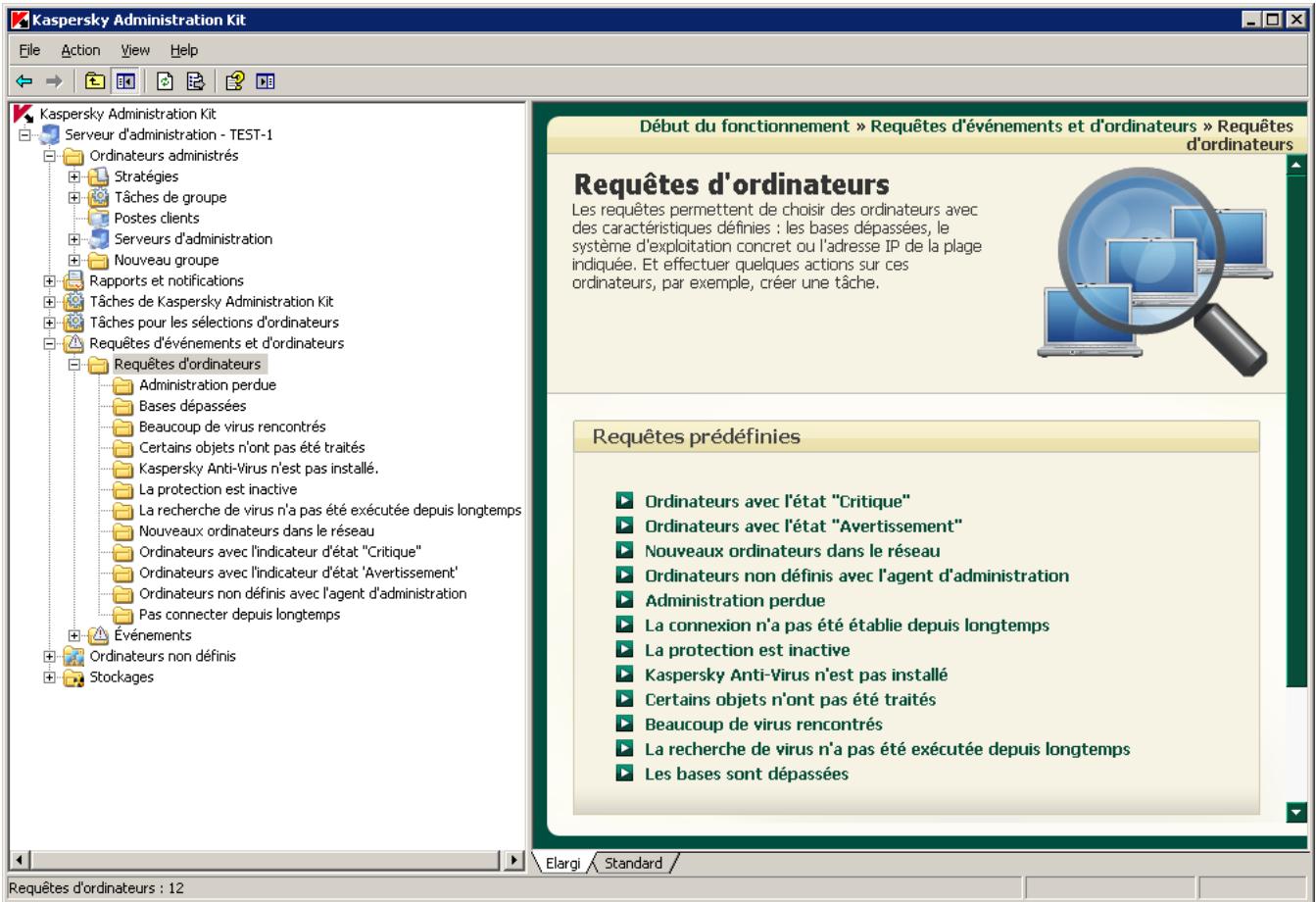 KASPERSKY ADMINISTRATION KIT 8.0 - Requetes d'ordinateurs - 1