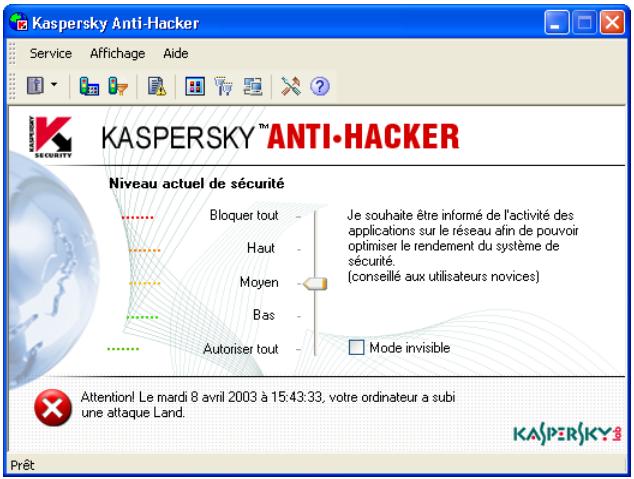 KASPERSKY ANTI-HACKER 1.8 - Comment réagit l'application en cas d'attaque ? - 1