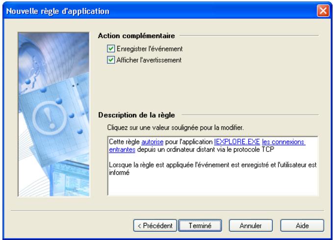 KASPERSKY ANTI-HACKER 1.8 - Étape 3. Actions supplémentaires - 1