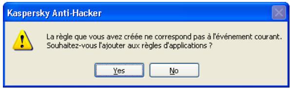KASPERSKY ANTI-HACKER 1.8 - Fenêtre interactive (niveau de sécurité Moyen) - 4