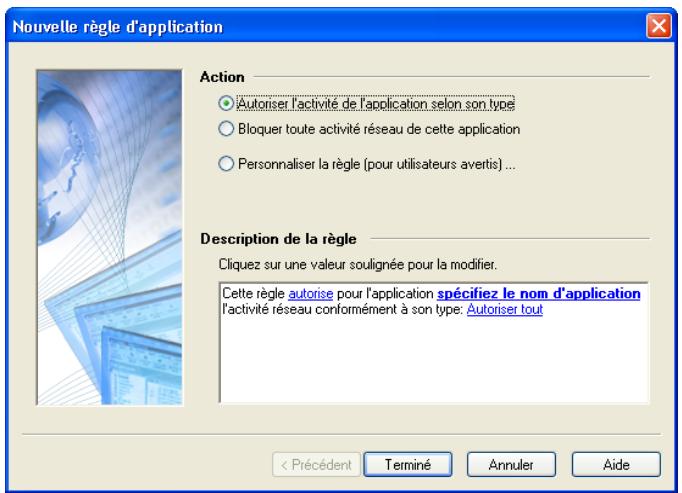 KASPERSKY ANTI-HACKER 1.8 - Étape 1. Personnalisation de la règle - 1