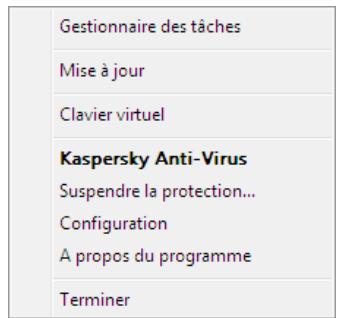 KASPERSKY ANTI-VIRUS 2012 - MENU CONTEXTUEL - 1