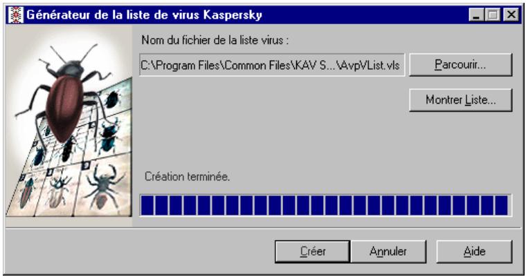 KASPERSKY ANTI-VIRUS 4.5 - Création de la liste des virus connus - 2