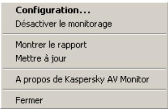 KASPERSKY ANTI-VIRUS 4.5 - Menu Système - 1