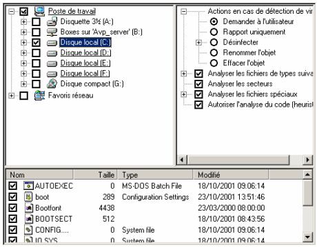 KASPERSKY ANTI-VIRUS 4.5 - Paramètres de l'analyse - Catégorie Objects - 3