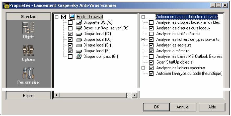 KASPERSKY ANTI-VIRUS 4.5 - Fenêtre des propriétés de la tâche Kaspersky AV Monitor - 1
