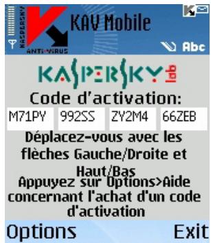 KASPERSKY ANTI-VIRUS MOBILE 6.0 - Activation du logiciel - 1
