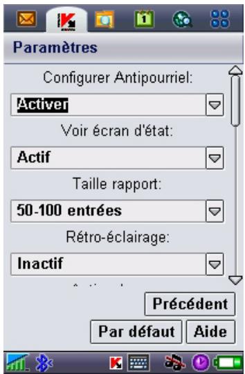 KASPERSKY ANTI-VIRUS MOBILE 6.0 - Paramètres généraux - 1