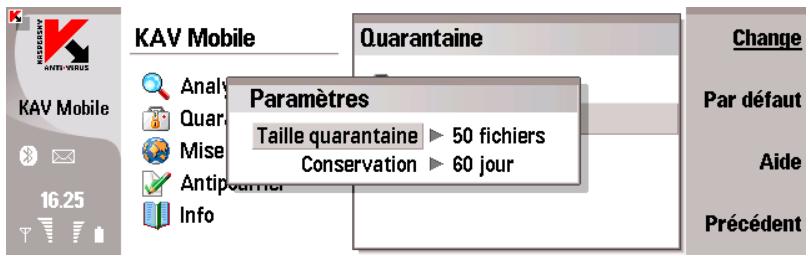 KASPERSKY ANTI-VIRUS MOBILE 6.0 - Utilisation de la garantaine - 2