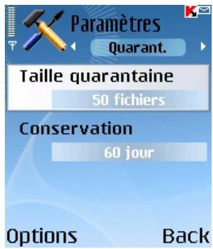 KASPERSKY ANTI-VIRUS MOBILE 6.0 - Utilisation de la garantaine - 3