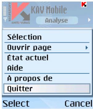 KASPERSKY ANTI-VIRUS MOBILE 6.0 - Suppression de l'application - 1