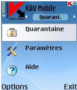 KASPERSKY ANTI-VIRUS MOBILE 6.0 - Utilisation de la garantaine - 1