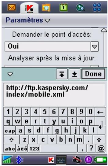 KASPERSKY ANTI-VIRUS MOBILE 6.0 - Sélection de la méthode de mise à jour - 3
