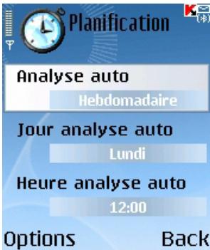 KASPERSKY ANTI-VIRUS MOBILE 6.0 - Planification de l'analyse - 1