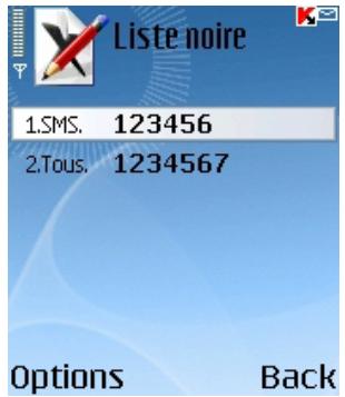 KASPERSKY ANTI-VIRUS MOBILE 6.0 - Modification des listes noir et blanche - 2