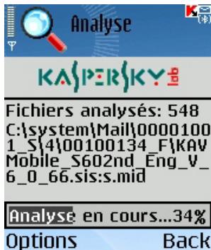 KASPERSKY ANTI-VIRUS MOBILE 6.0 - Exécution manuelle d'une analyse - 1