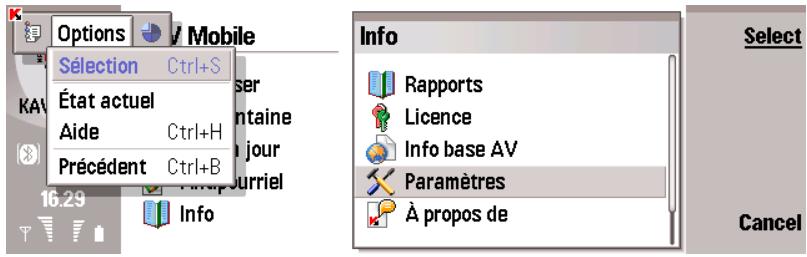 KASPERSKY ANTI-VIRUS MOBILE 6.0 - Interface graphique utiliser - 1