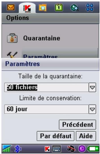 KASPERSKY ANTI-VIRUS MOBILE 6.0 - Utilisation de la garantaine - 3