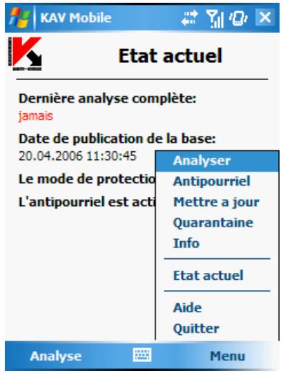 KASPERSKY ANTI-VIRUS MOBILE 6.0 - Interface graphique utiliser - 1