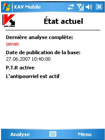 KASPERSKY ANTI-VIRUS MOBILE 6.0 - Lancement de l'application - 1