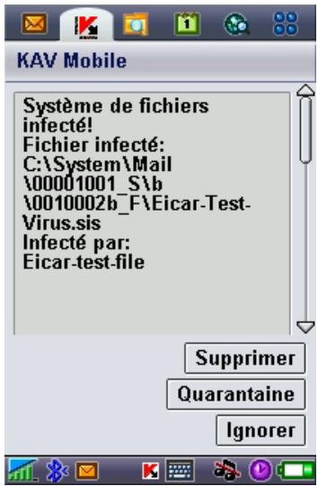 KASPERSKY ANTI-VIRUS MOBILE 6.0 - Exécution manuelle d'une analyse - 2