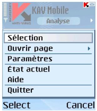 KASPERSKY ANTI-VIRUS MOBILE 6.0 - Interface graphique utiliser - 1