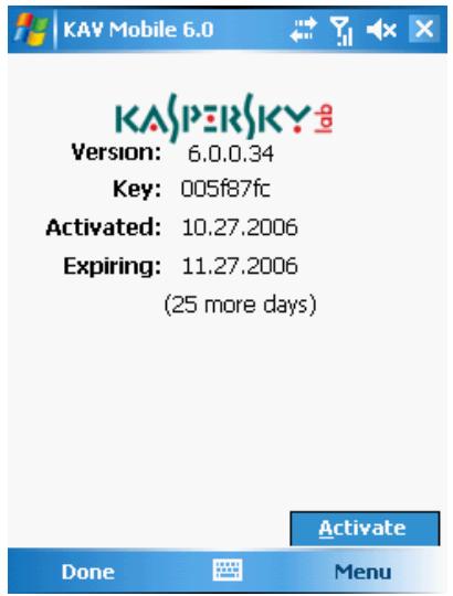 KASPERSKY ANTI-VIRUS MOBILE 6.0 - Renouvellement de la licence - 1